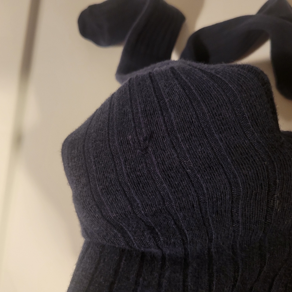 Condor Ribbed Navy Tights, Size 2 - Picture 3 of 5